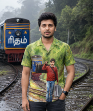 Load image into Gallery viewer, Rythm Aesthetic Shirt – Tamil Cinema Inspired Premium Printed Hawaiian Shirt | Aesthetic Collection