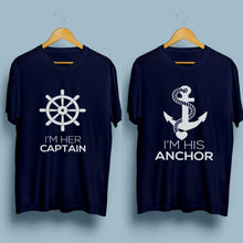 Load image into Gallery viewer, Couple Nautical Designed Unisex Tshirt