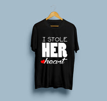 Load image into Gallery viewer, Couple Stole The Hearts eachother Unisex Tshirts