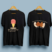 Load image into Gallery viewer, Couples Icecream and Topping Unisex T-shirts