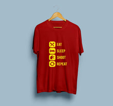 Load image into Gallery viewer, Eat Sleep Shoot Repeat Unisex Tshirt