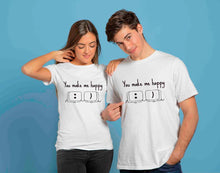 Load image into Gallery viewer, You Make Me Happy Couple T-shirts Unisex