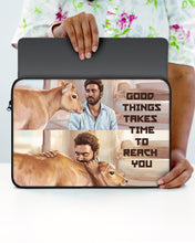 Load image into Gallery viewer, Good Things Take Time to Reach You Laptop Sleeves | Motivational Aesthetic Collection
