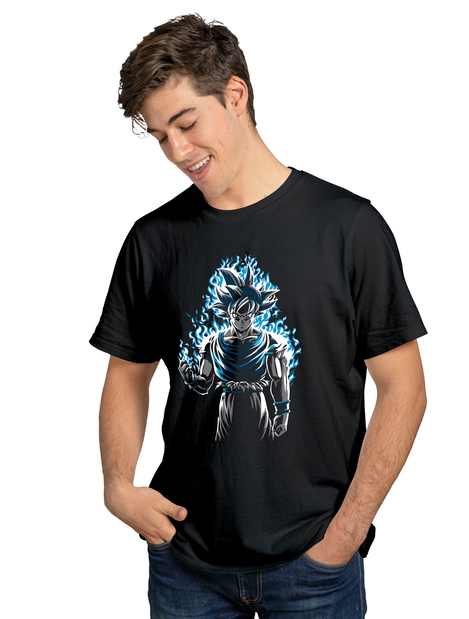 T-shirt Dragon Ball Super Goku Ultra Instinct Maîtrisé Noir T-shirt Dragon Ball Super Goku Ultra Instinct Maîtrisé Noir