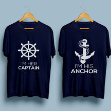 Load image into Gallery viewer, Couple Nautical Designed Unisex Tshirt
