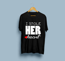 Load image into Gallery viewer, Couple Stole The Hearts eachother Unisex Tshirts
