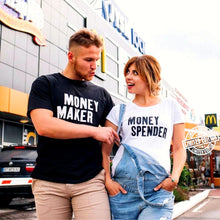 Load image into Gallery viewer, Couple Moneymaker Moneyspender Couple T-shirt Unisex
